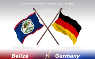 Belize versus Germany Two Flags