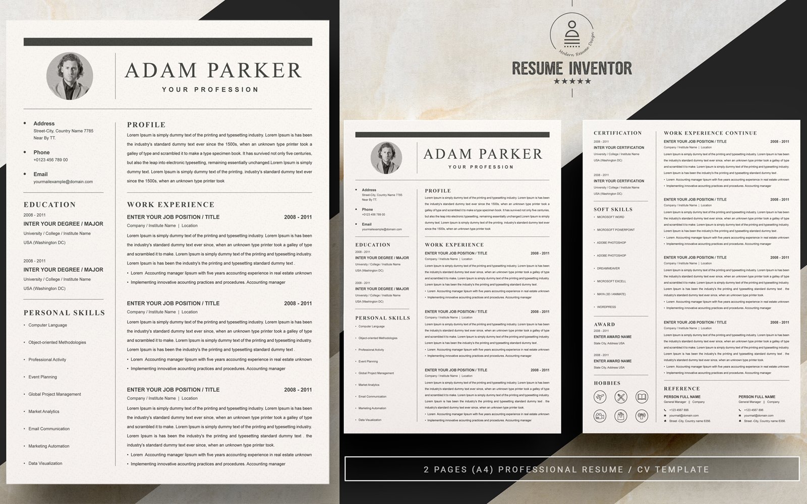 Kit Graphique #201163 Professional Resume Divers Modles Web - Logo template Preview