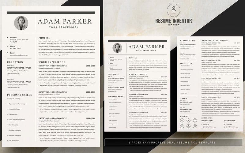 Adam / Professional Resume Template