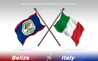 Belize versus Italy Two Flags