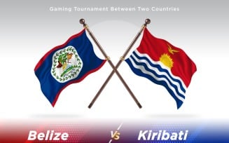 Belize versus Kiribati Two Flags