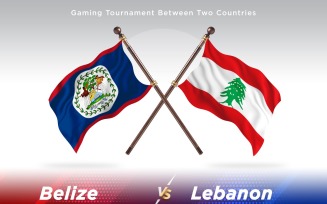 Belize versus Lebanon Two Flags