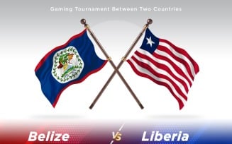 Belize versus Liberia Two Flags