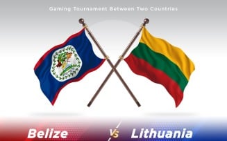 Belize versus Lithuania Two Flags