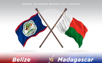 Belize versus Madagascar Two Flags
