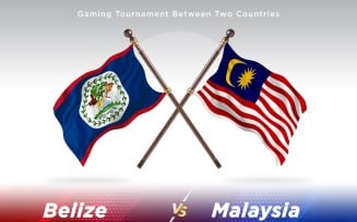 Belize versus Malaysia Two Flags