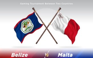 Belize versus Malta Two Flags