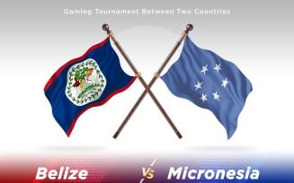 Belize versus Micronesia Two Flags