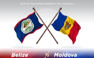 Belize versus Moldova Two Flags