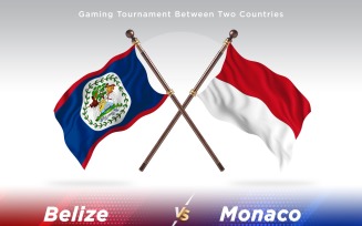 Belize versus Monaco Two Flags
