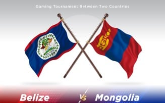 Belize versus Mongolia Two Flags