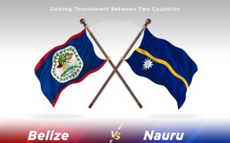 Belize versus Nauru Two Flags