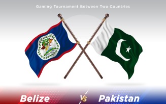 Belize versus Pakistan Two Flags