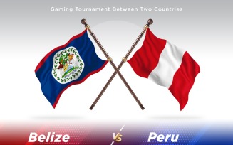 Belize versus Peru Two Flags