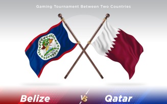 Belize versus Qatar Two Flags