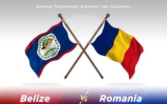 Belize versus Romania Two Flags