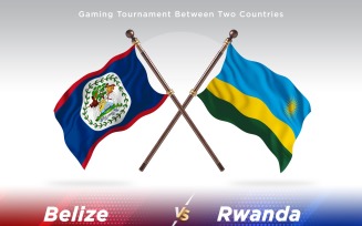 Belize versus Rwanda Two Flags