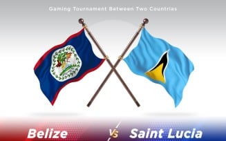 Belize versus saint Lucia Two Flags