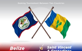 Belize versus saint Vincent and the grenadines Two Flags