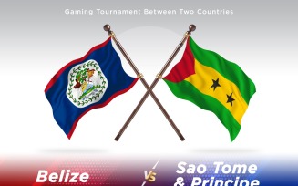 Belize versus Sao tome _ Principe Two Flags