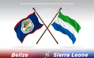 Belize versus sierra Leone Two Flags