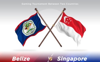 Belize versus singapore Two Flags