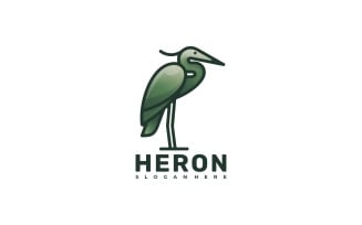 Heron Gradient Mascot Logo