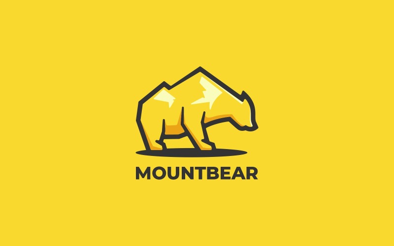 Mountain Bear Mascot Logo Logo Template