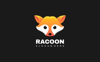 Raccoon Head Gradient Logo