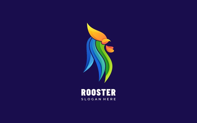 Rooster Gradient Colorful Logo Styles Logo Template