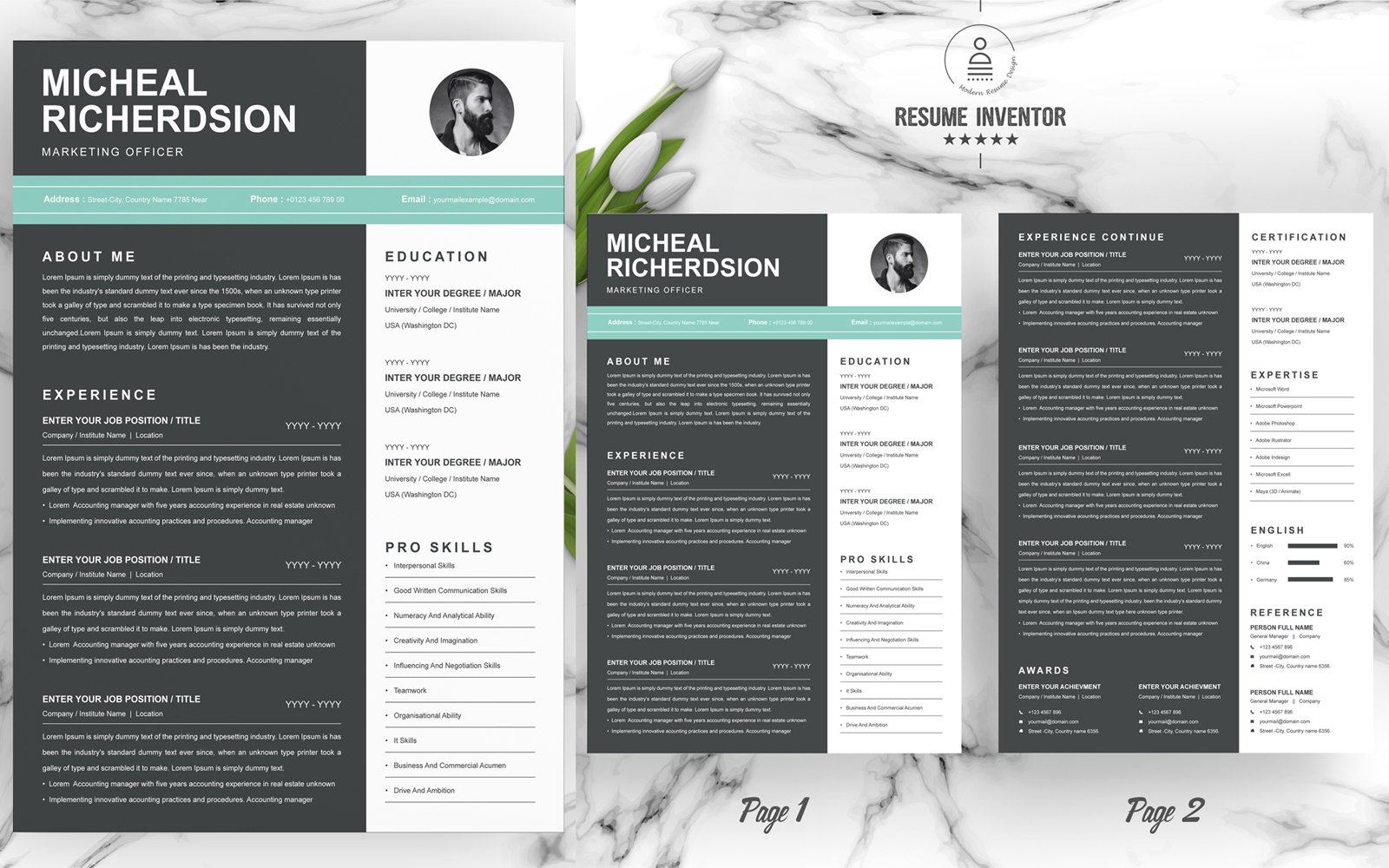 Kit Graphique #201268 Professionel Cv Divers Modles Web - Logo template Preview