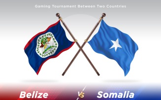 Belize versus Somalia Two Flags