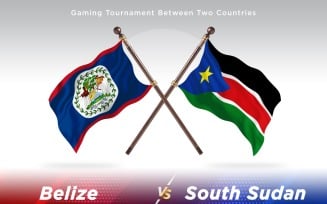 Belize versus south Sudan Two Flags