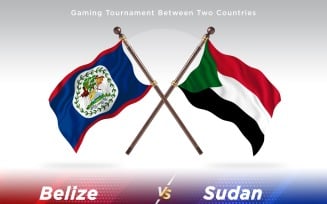 Belize versus Sudan Two Flags