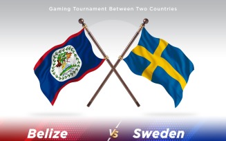 Belize versus Sweden Two Flags