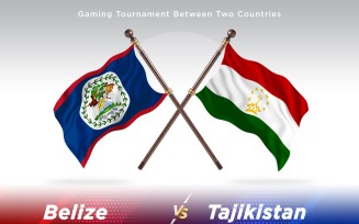 Belize versus Tajikistan Two Flags