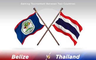Belize versus Thailand Two Flags