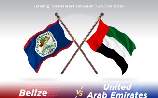 Belize versus united Arab emirates Two Flags