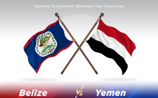 Belize versus Yemen Two Flags