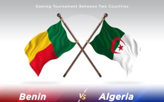 Benin versus Algeria Two Flags