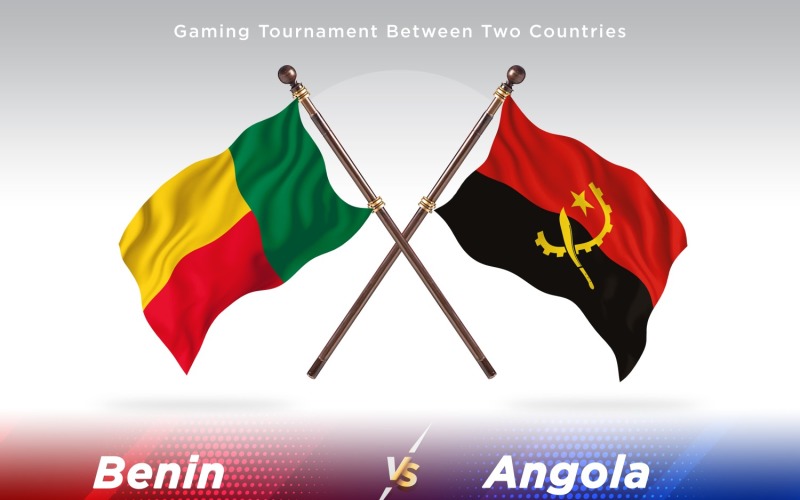Benin versus Angola Two Flags Illustration