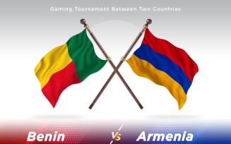Benin versus Armenia Two Flags