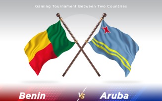 Benin versus Aruba Two Flags