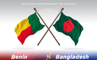 Benin versus Bangladesh Two Flags
