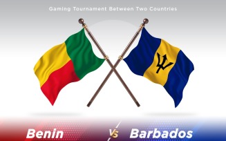 Benin versus Barbados Two Flags