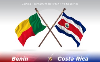 Benin versus costa Rica Two Flags