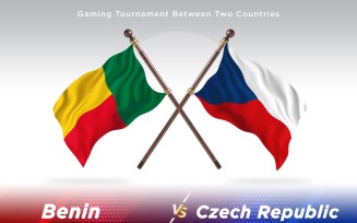 Benin versus Czech republic Two Flags