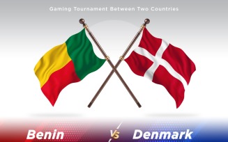 Benin versus Denmark Two Flags