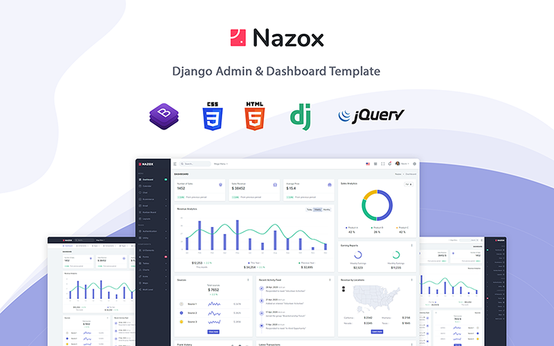 Nazox - Django Admin & Dashboard Template