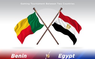 Benin versus Egypt Two Flags